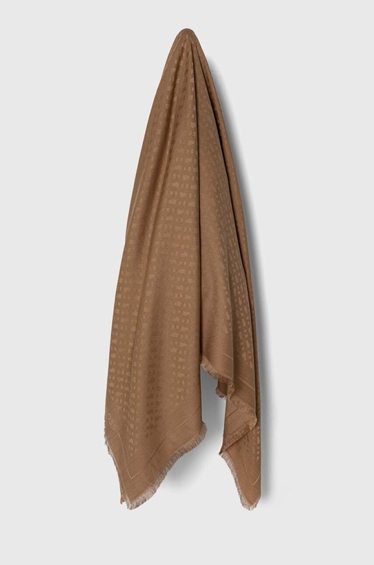 BOSS eșarfă din amestec de lână panza bej 50502686