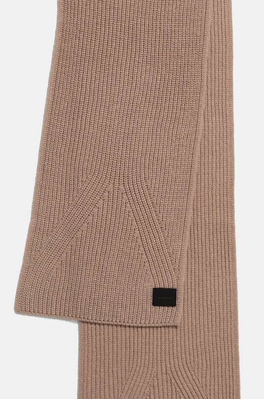 Шарф з домішкою вовни AllSaints AS101347 коричневий AW24