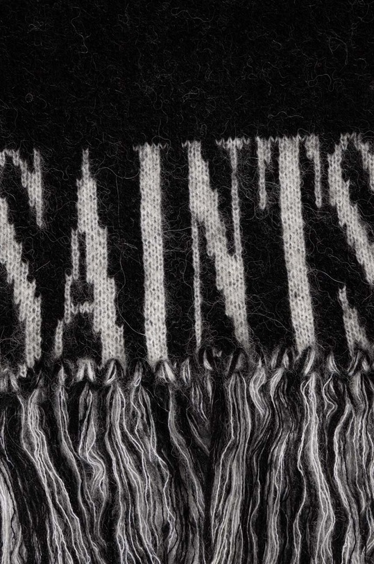 AllSaints szalik wełniany AS101365 czarny AW23