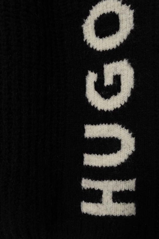 Vlněná šála HUGO 50500991 černá AW23