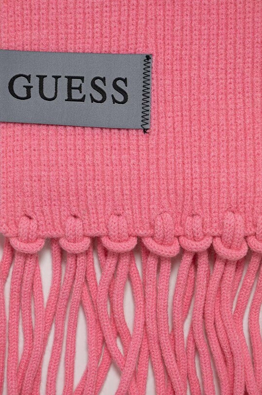 Guess szalik z domieszką wełny AW9961.WOL03 różowy AW23