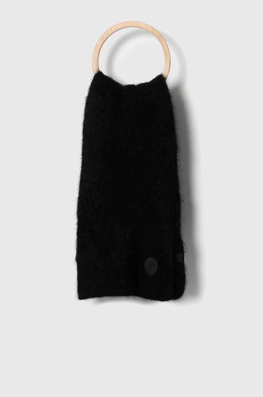 Вълнен шал MMC STUDIO трикотаж черен SCARF.ELITE