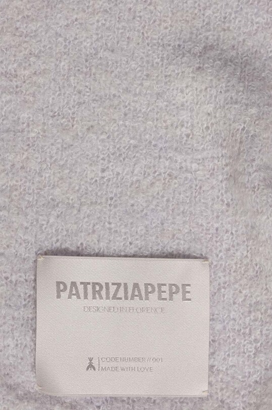 Vlnený šál Patrizia Pepe 2F0034.K141 fialová AW23