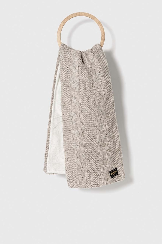 Superdry esarfa de lana tricotaj bej W9310068A.1JP