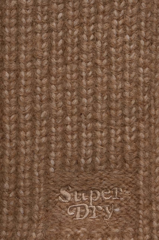 Superdry szalik z domieszką wełny W9310069A.1JL beżowy AW23