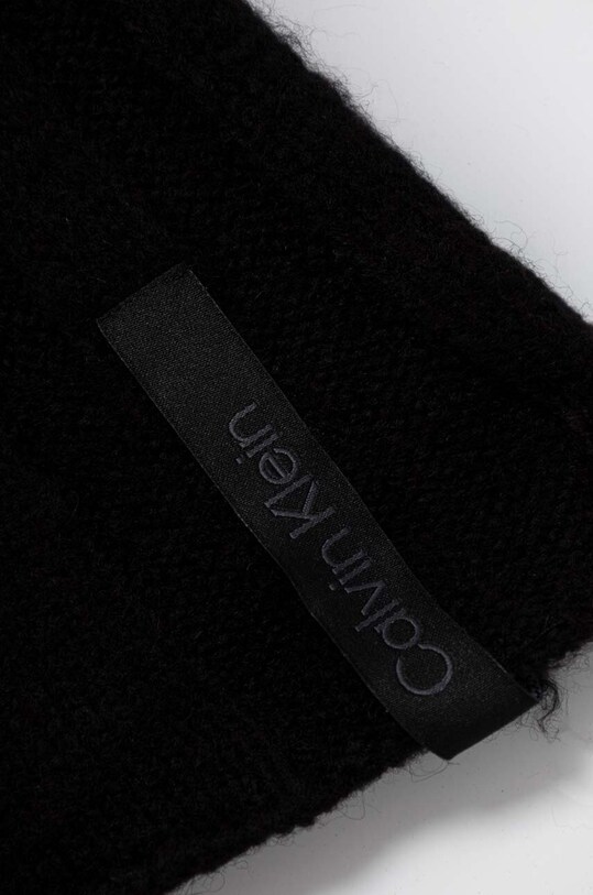 Шарф с примесью шерсти Calvin Klein K60K611115 чёрный AW23