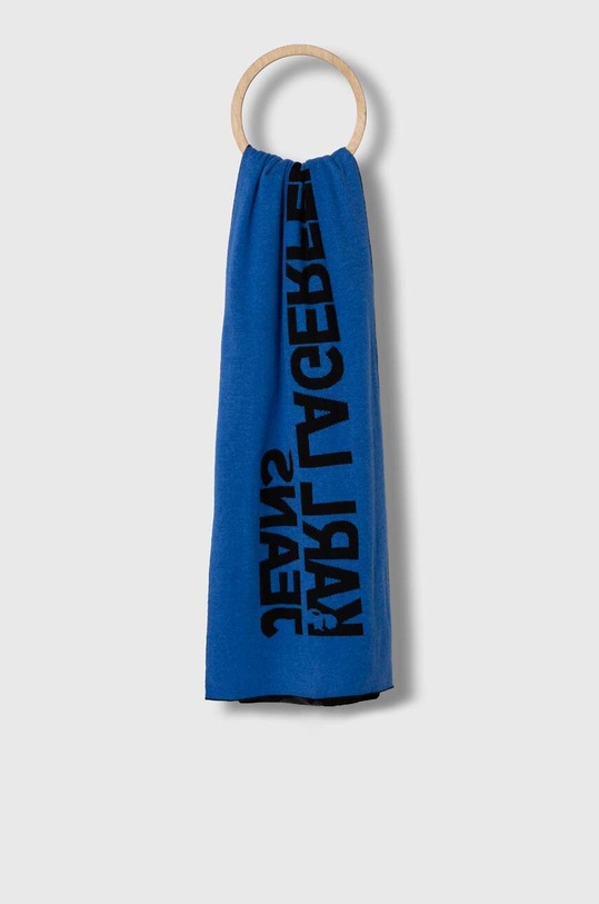 Karl Lagerfeld Jeans sál gyapjú keverékből mintás fekete 236J3301