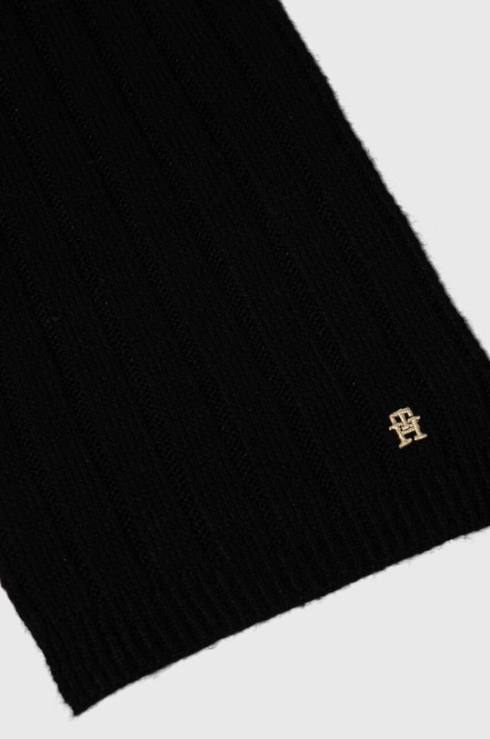 Шал с вълна Tommy Hilfiger AW0AW15351 черен AW23