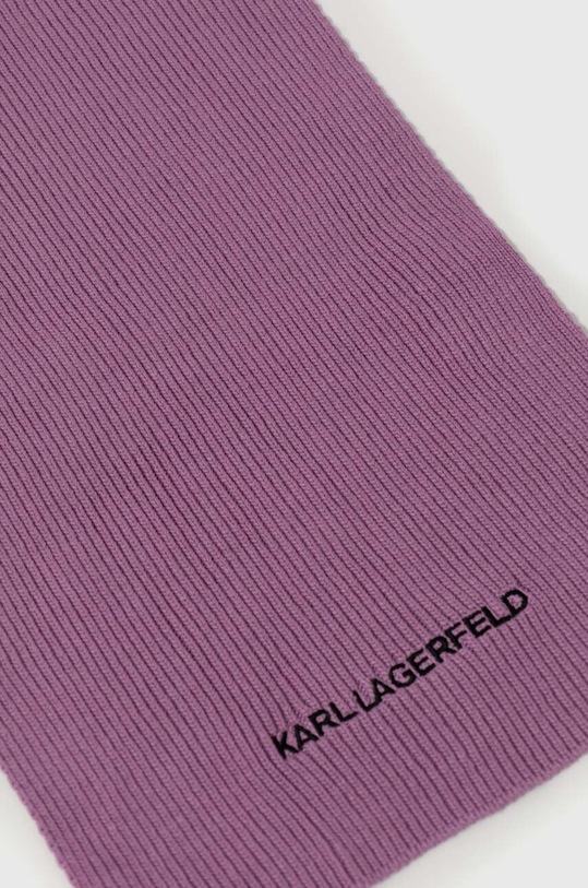 Karl Lagerfeld szalik z domieszką wełny 236W3305 fioletowy AW23