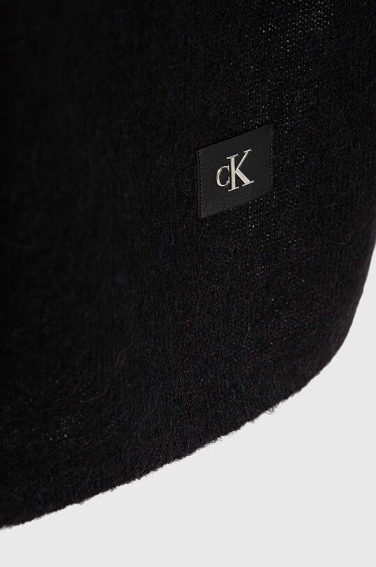 Μάλλινο κασκόλ Calvin Klein Jeans K60K611264 μαύρο AW23