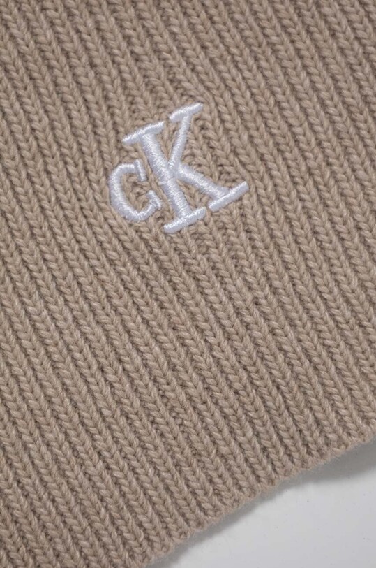 Шарф з домішкою вовни Calvin Klein Jeans K60K611265 сірий AW23