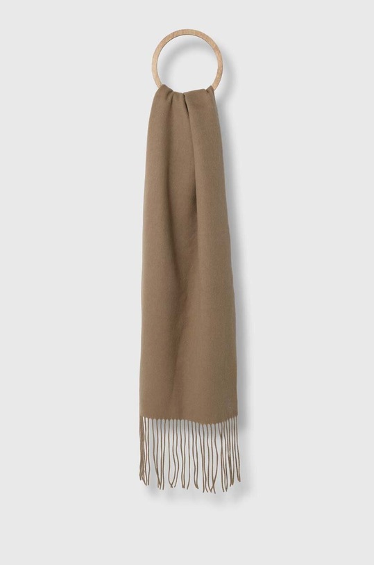 Vlněná šála By Malene Birger pletenina béžová Q70455012