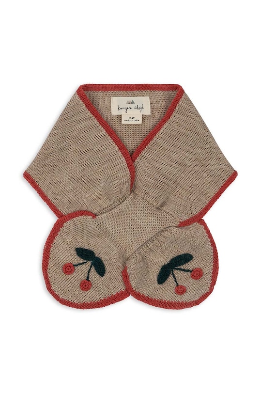 Konges Sløjd esarfa de lana pentru copii KS6481 bej AW23