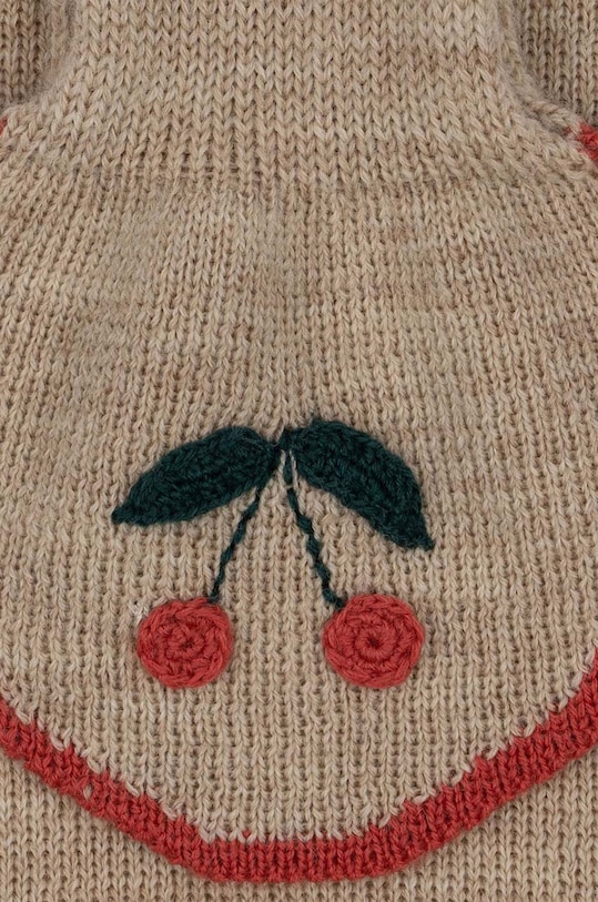 Konges Sløjd esarfa de lana pentru copii bej KS6481