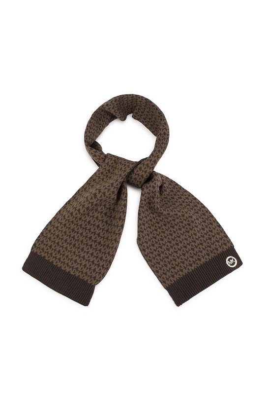 Dětský šátek z vlněné směsi Michael Kors s příměsí vlny hnědá R10177