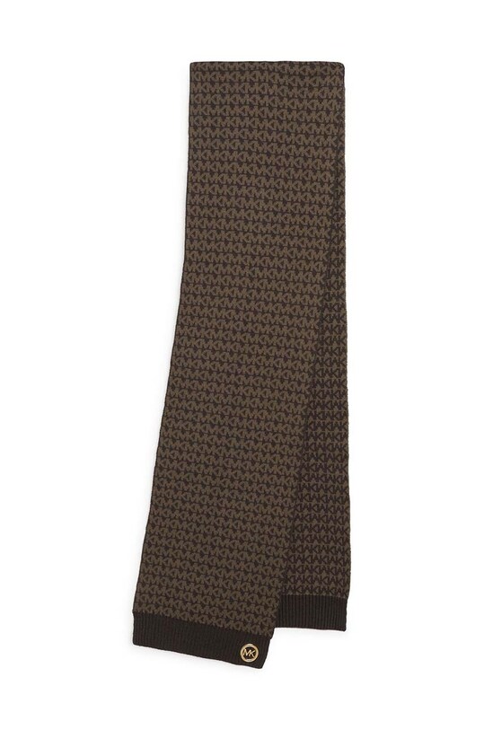 Dječji šal s primjesom vune Michael Kors R10177 smeđa AW23