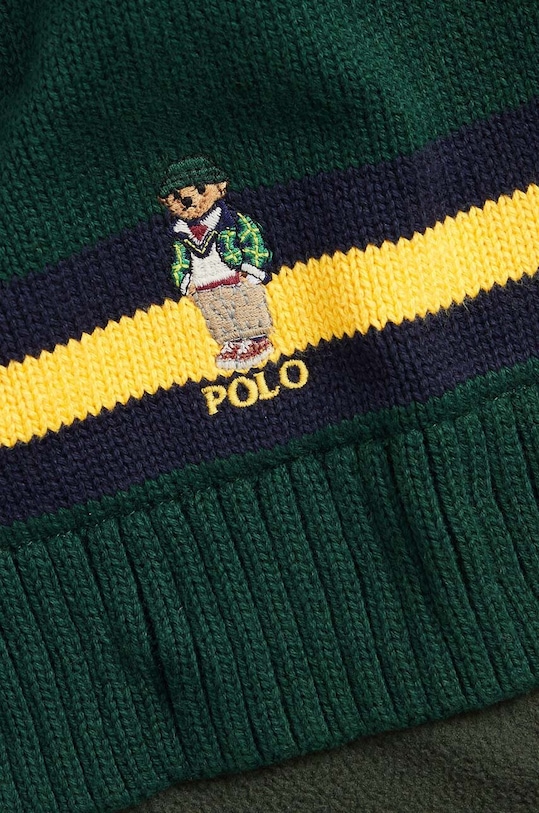 Детски памучен шал Polo Ralph Lauren 323918329001 зелен AW23