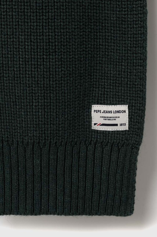 Pepe Jeans szalik z domieszką wełny Griffin PM060135.692 zielony AW23