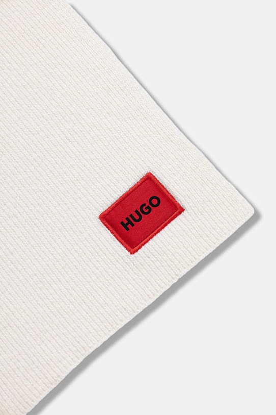 HUGO szalik z dodatkiem wełny 50496020 beżowy AW25