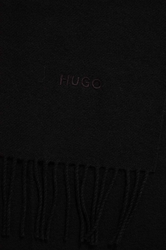 HUGO szalik wełniany 50500441 czarny AW23