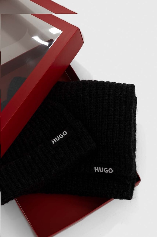 HUGO czapka i szalik wełniany 50501504
