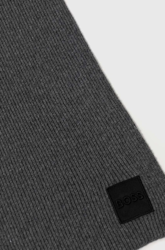Σκούφος και κασκόλ από μείγμα μαλλιού BOSS 50497978 γκρί