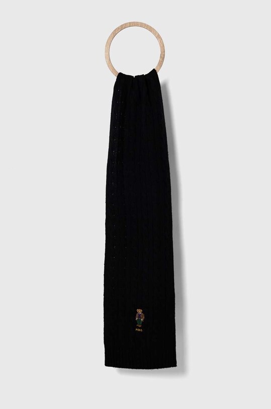 Akcesoria Polo Ralph Lauren czapka i szalik wełniany 449923915 czarny