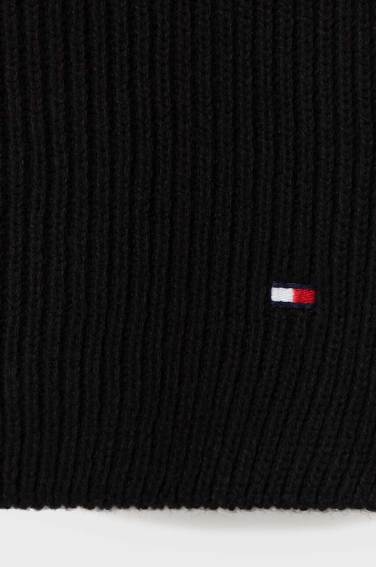 Tommy Hilfiger szalik z domieszką kaszmiru AM0AM11480 czarny AW23