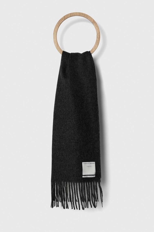 Tiger Of Sweden szalik wełniany wełna szary T69415011