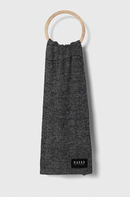 Guess szalik z domieszką wełny z domieszką wełny szary AM9334.POL03
