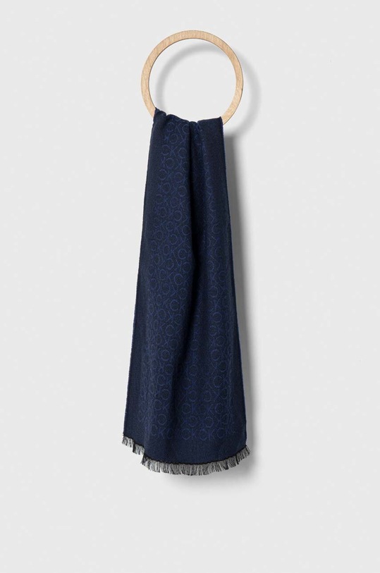 Вовняна шаль Calvin Klein тонкий темно-синій K50K509700