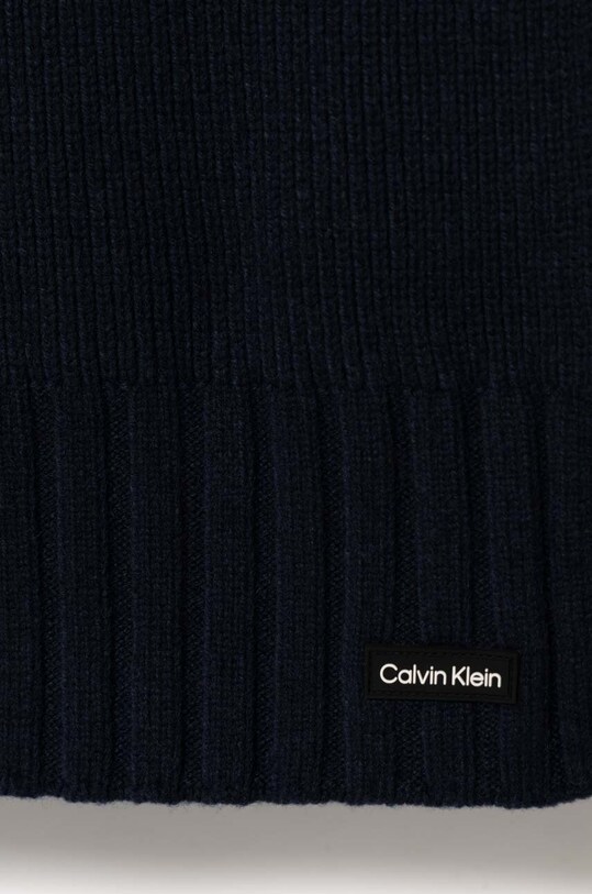 Vlnený šál Calvin Klein K50K511006 tmavomodrá AW23