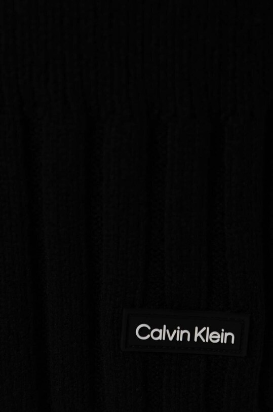 Calvin Klein szalik wełniany K50K511006 czarny AW23