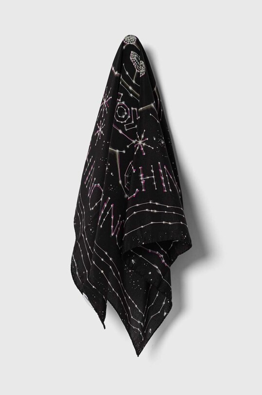 Svilena rutica Moschino Tanka črna M2933.03958