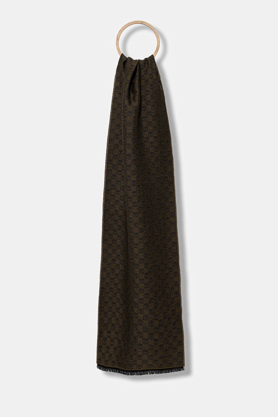 Moschino szalik wełniany tkanina zielony M5131.50066