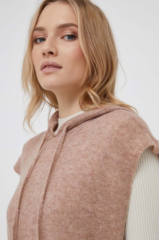 Γιλέκο από μείγμα μαλλιού Sisley μπεζ 103WMU00L.7K3