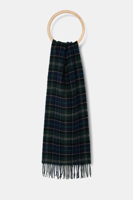 Barbour eșarfă de lână cu modele verde USC0001