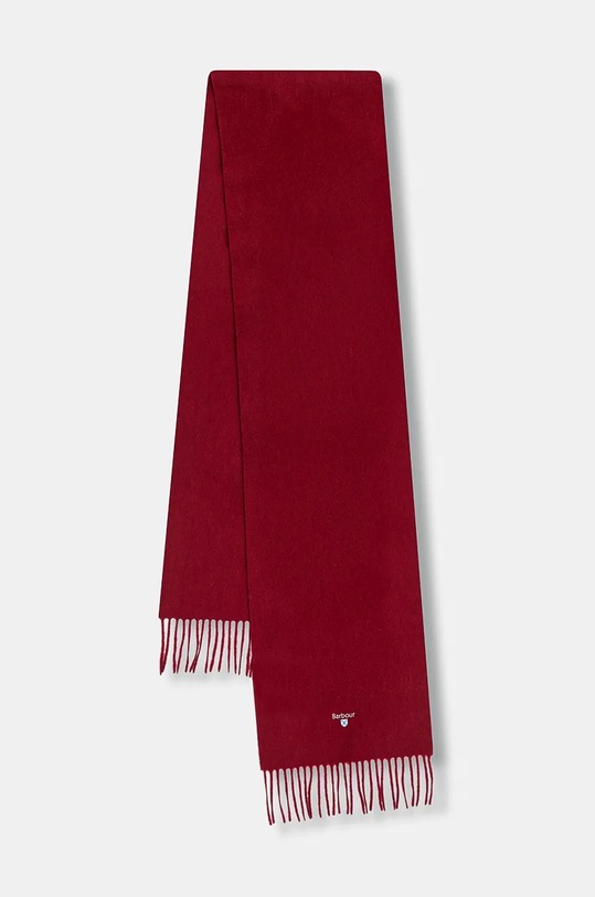 Barbour szalik wełniany tkanina czerwony USC0008