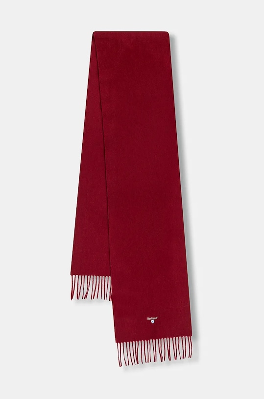 Barbour szalik wełniany tkanina czerwony USC0008