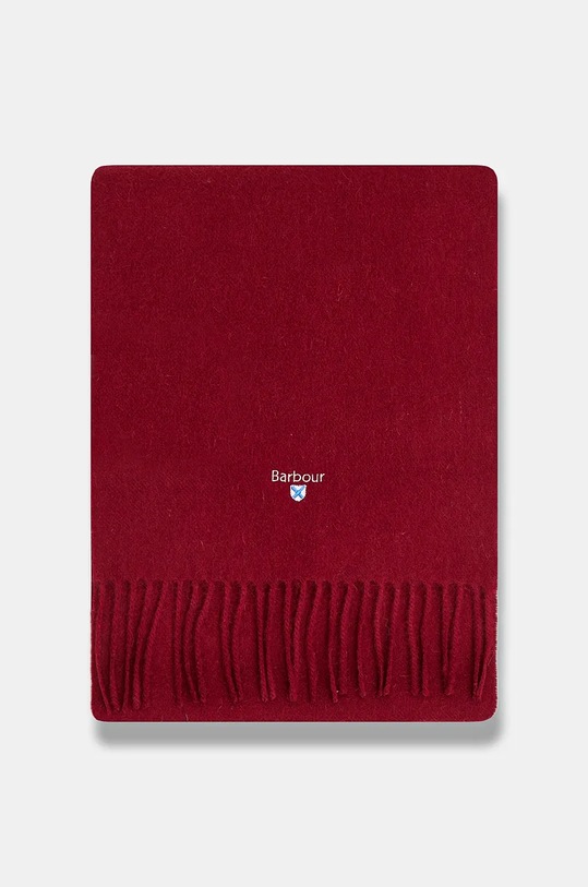 Barbour szalik wełniany USC0008 czerwony AA00