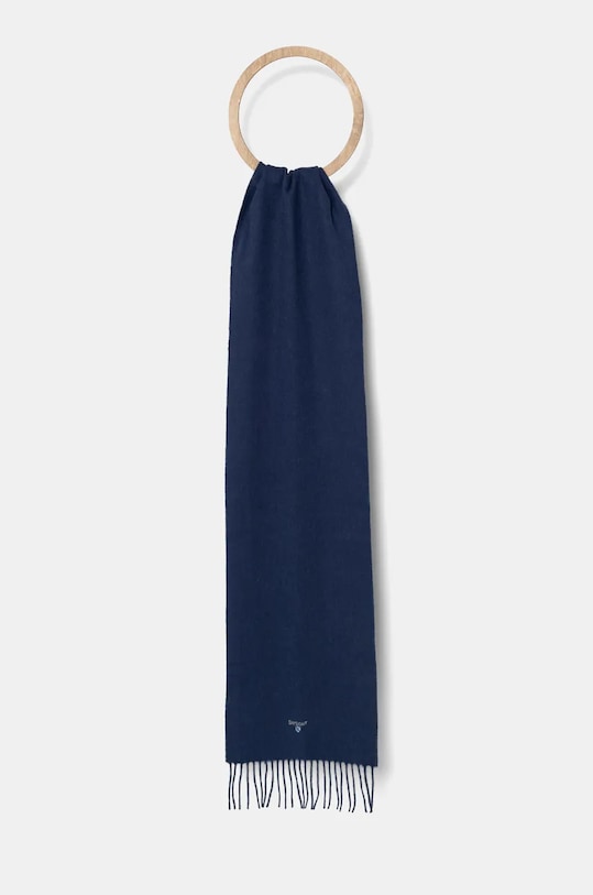 Barbour eșarfă de lână uni albastru USC0008