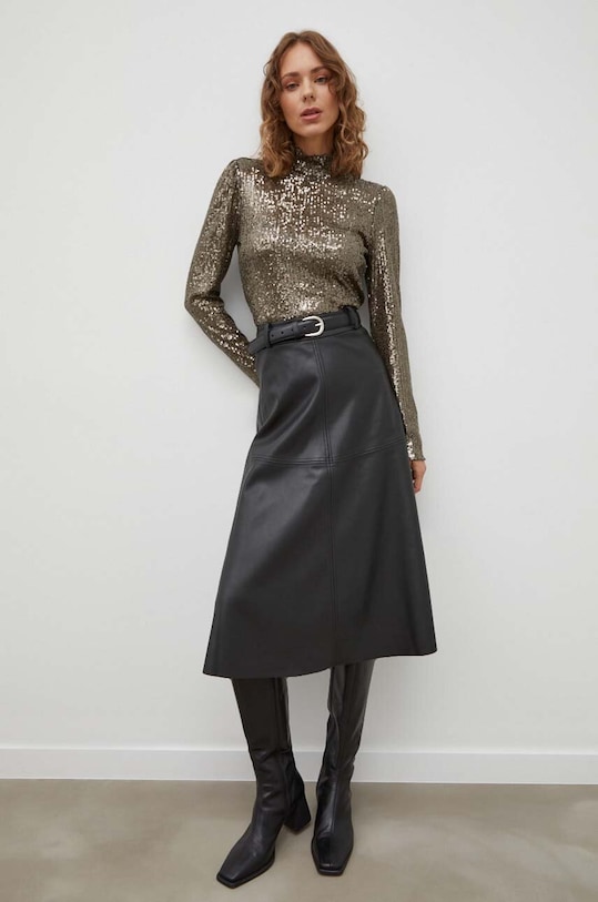 Sukně Bruuns Bazaar midi černá BBW3073N