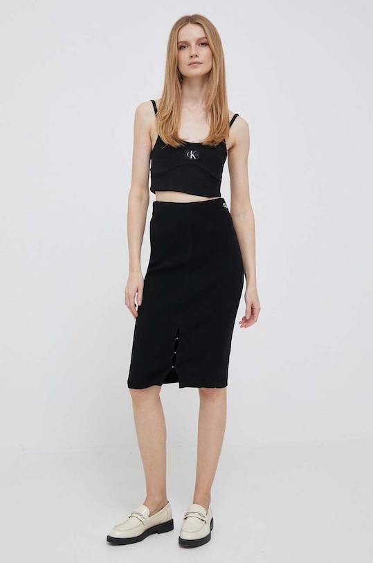 Sukňa Calvin Klein Jeans J20J221437 čierna AW23