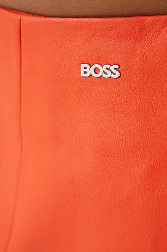 Kožená sukně BOSS oranžová 50495166