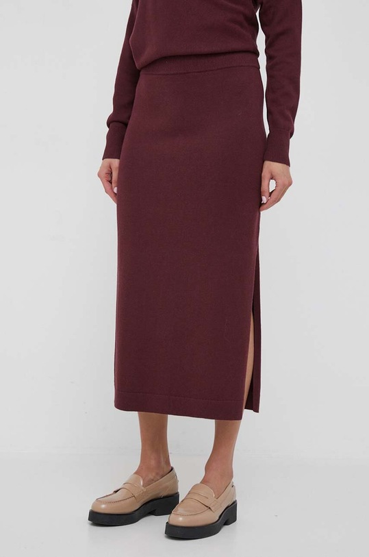 Lauren Ralph Lauren spódnica casual bordowy 200911503