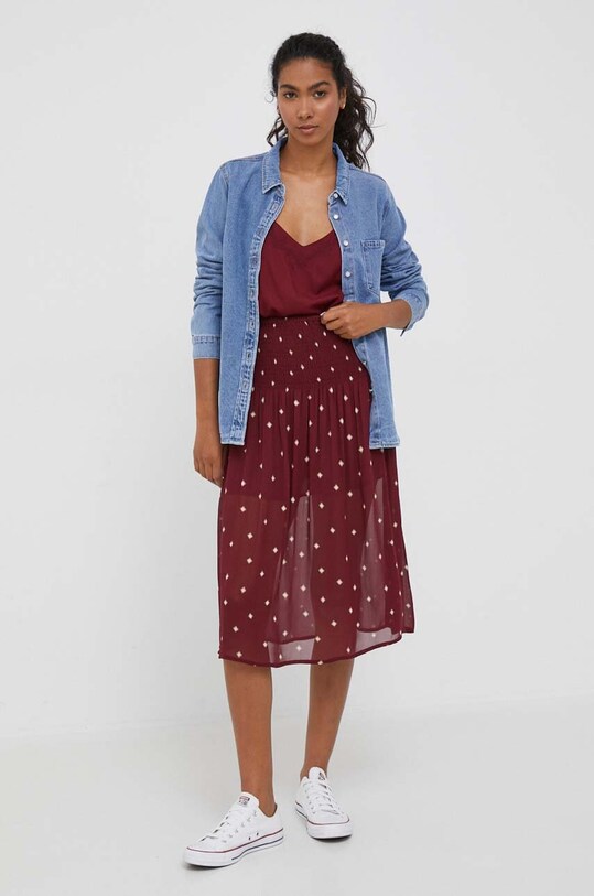 Pepe Jeans spódnica PL901068.0AA bordowy AW23