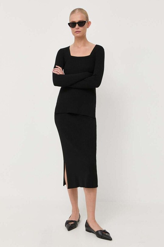 Max Mara Leisure fusta 2333060134600 negru AW23
