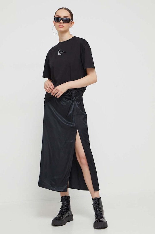 Sukňa Abercrombie & Fitch KI143.3180.900 čierna AW23