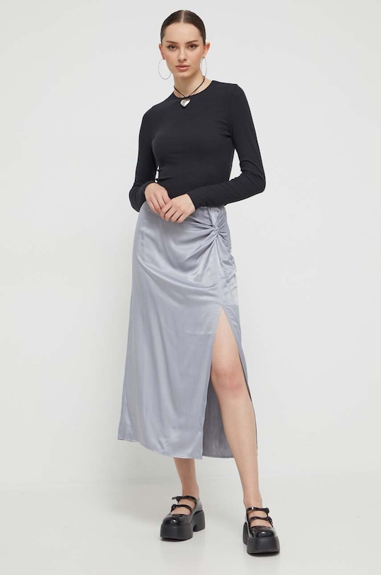 Φούστα Abercrombie & Fitch KI143.3180.912 ασημί AW23