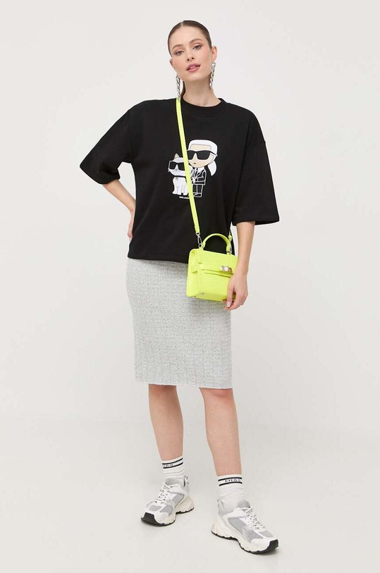 Sukňa Karl Lagerfeld 235W1204 sivá AW23